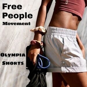 FREE PEOPLE Olympia Wide Waistband Rolled Hem Active Lightweight Shorts/MD NWT